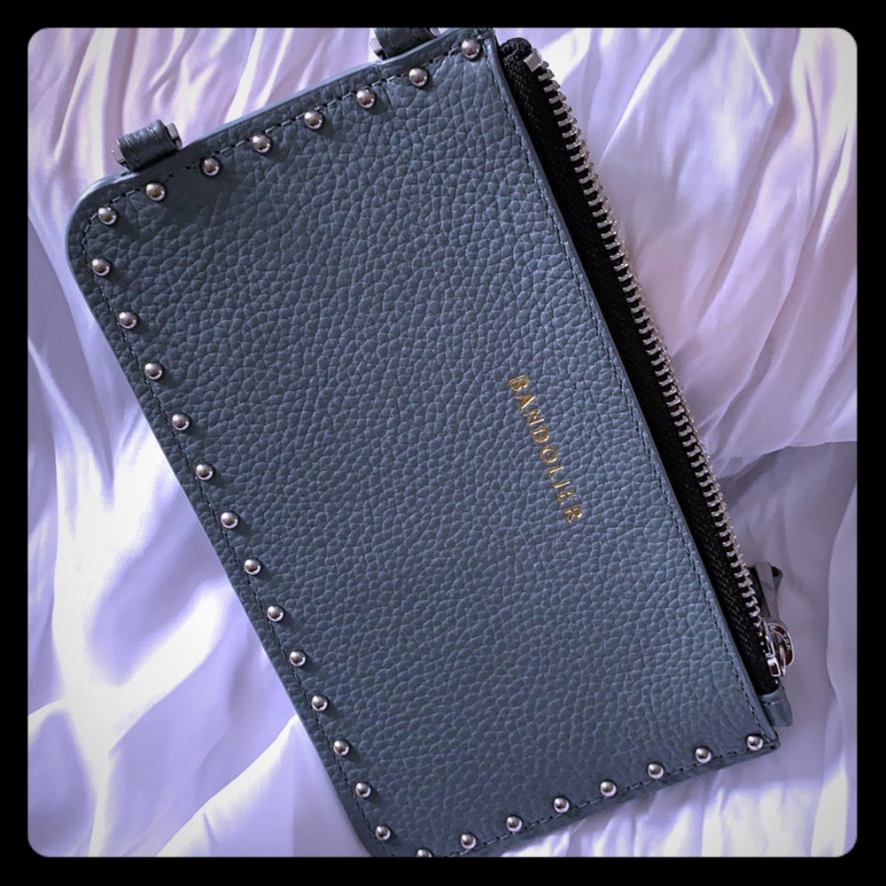 Bandolier phone pouch with silver studs